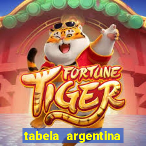 tabela argentina torneo betano